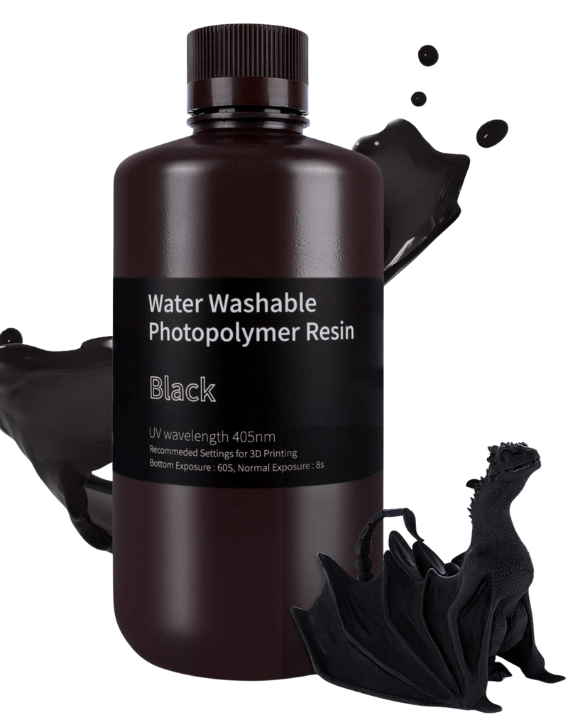 Elegoo Water Washable UV-hars – Zwart – 1 kg