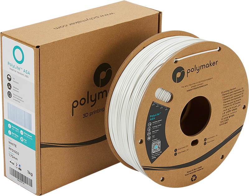 Polymaker – PolyLite ASA – White – 1.75 mm – 1 kg