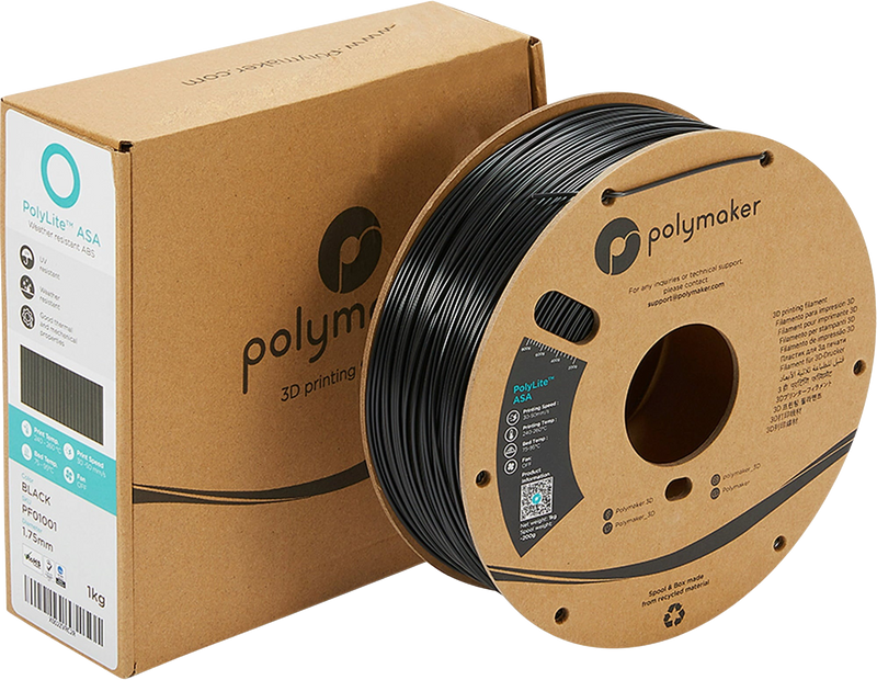 Polymaker – PolyLite ASA – Black – 1.75 mm – 1 kg