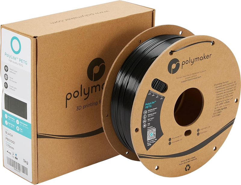 Polymaker – PolyLite PETG – Zwart – 1.75 mm – 1 kg
