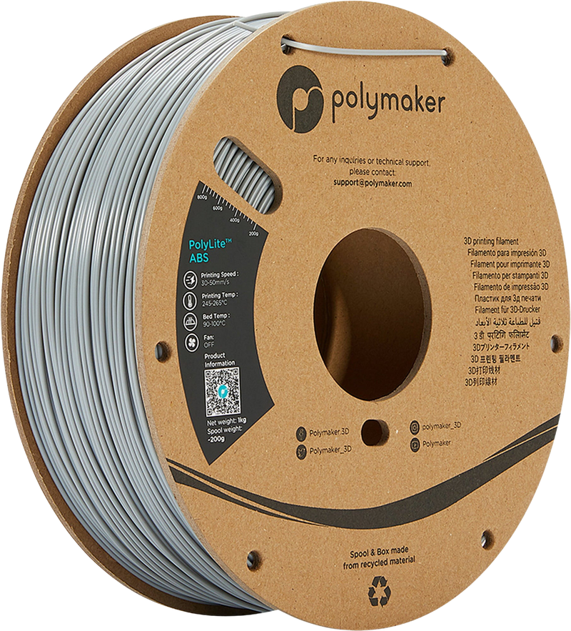 Polymaker – PolyLite ABS – Gray – 1.75 mm – 1 kg