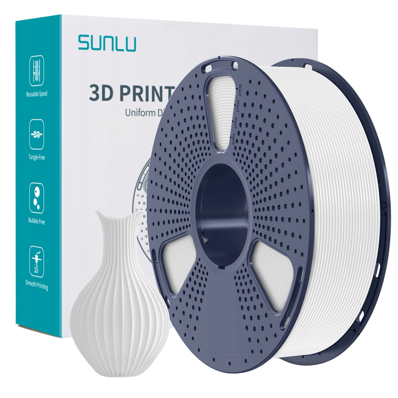 Sunlu PLA+ Filament 1.75 mm – Wit – 1 kg