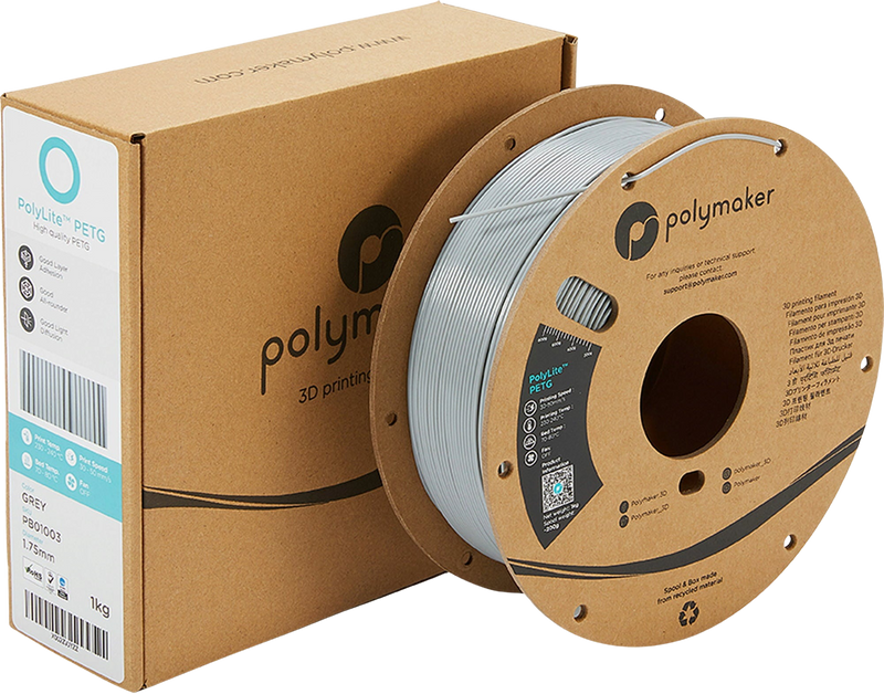 Polymaker – PolyLite PETG – Grijs – 1.75 mm – 1 kg
