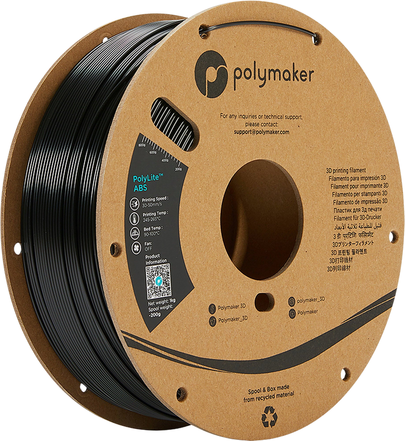 Polymaker – PolyLite ABS – Black – 1.75 mm – 1 kg