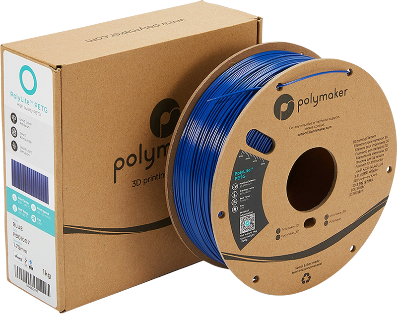 Polymaker – PolyLite PETG – Blauw – 1.75 mm – 1 kg