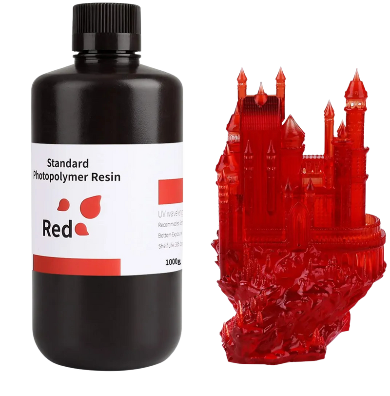 Elegoo UV-hars Standaard – Transparant rood – 1 kg
