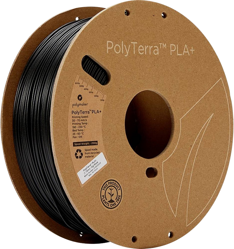 Polymaker – PolyTerra PLA+ – Zwart – 1.75 mm – 1 kg