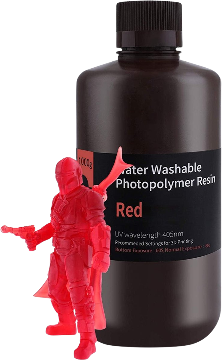 Elegoo Water Washable UV-hars – Rood – 1 kg