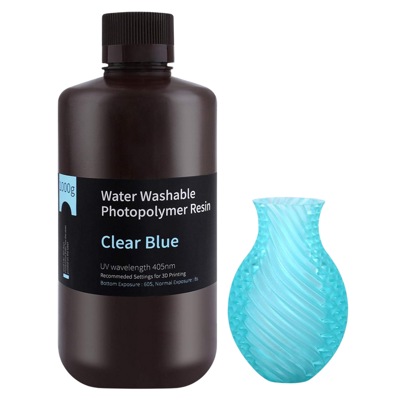Elegoo Water Washable UV-hars – Transparant blauw – 1 kg