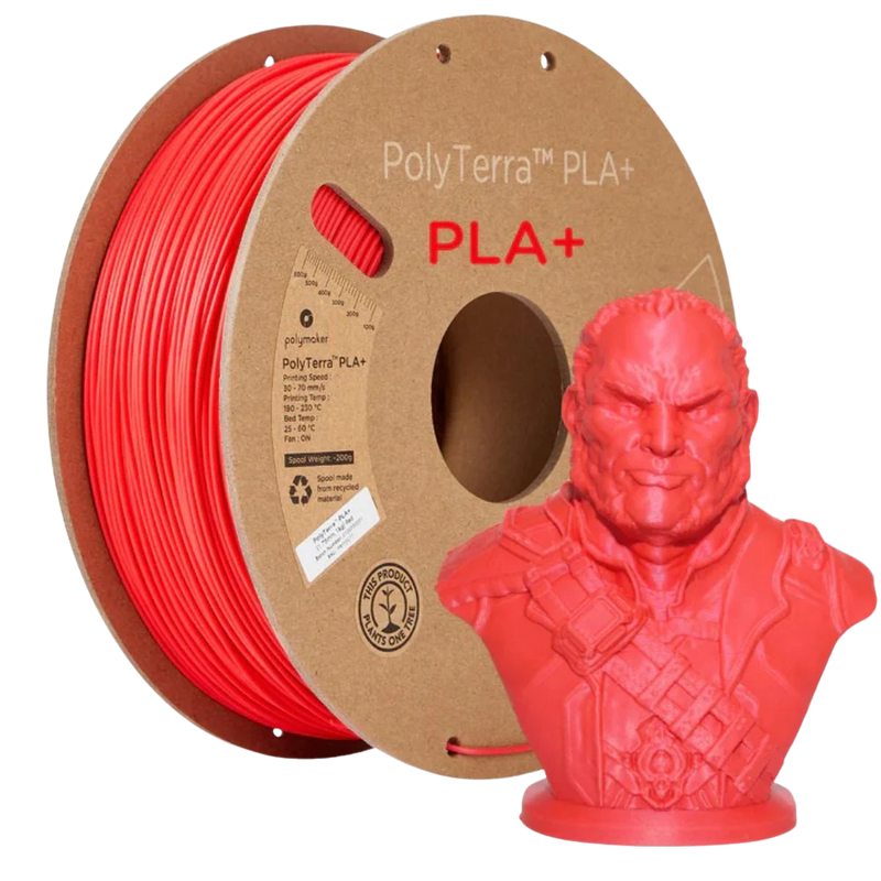 Polymaker – PolyTerra PLA+ – Rood – 1.75 mm – 1 kg
